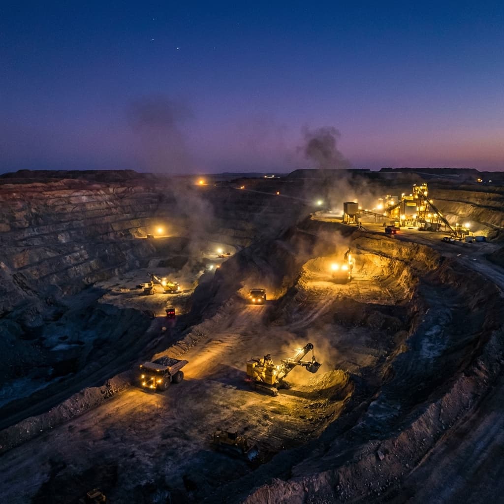 Mining Operations at Twilight